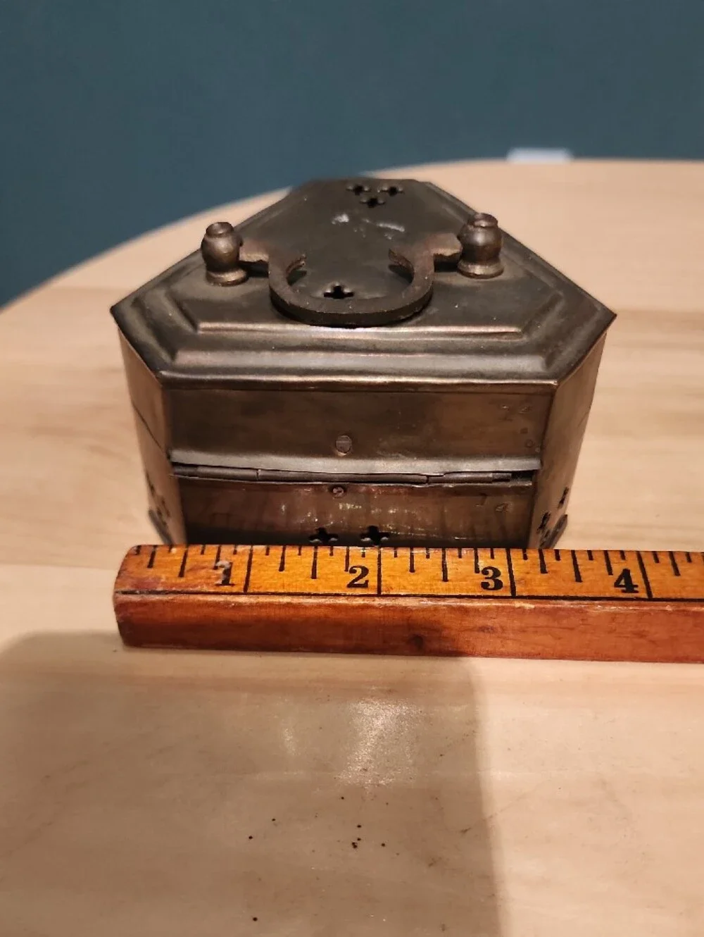 Brass Decorative Trinket Boxes Set - Antique-Style Brown Brass